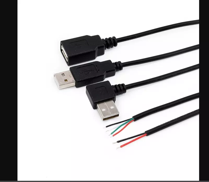 데이터 케이블 전원 케이블, 2/4 코어 암수 싱글 헤드 USB 케이블, 선풍기 키보드 라이트 플레이트, LED 라이트 바 연결 케이블
