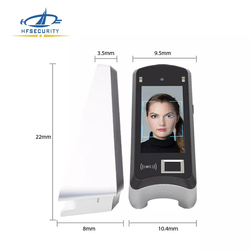 HFSecurity-Biometric Iris Fingerprint e RFID Card Reader, X05, Android, Sistema de Acesso, Reconhecimento Facial, Acesso, 4G