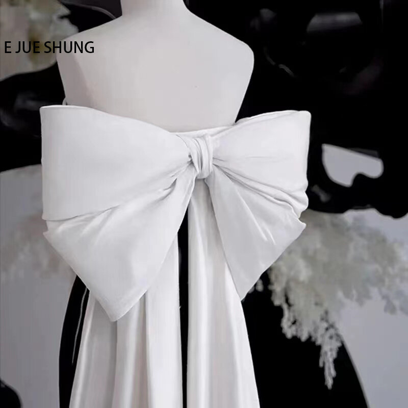 Satin Hochzeit abnehmbaren Rock Big Bow Knot abnehmbaren Zug für Kleider