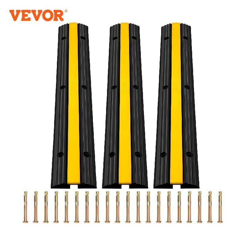VEVOR-Protector de Cable de goma Modular, cubierta de Cable de rampa para estacionamiento, almacenes, tráfico, 1 canal