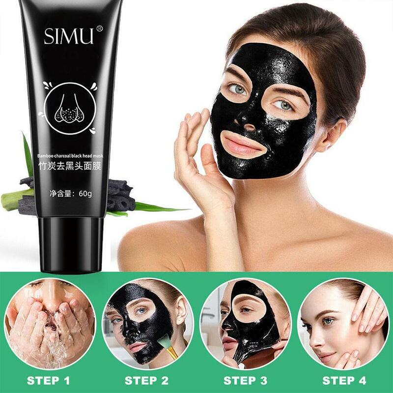 60g masker kupas penghilang komedo krim masker wajah bintik hitam hidung kontrol minyak kosmetik pembersih dalam Jerawat untuk kulit wanita M2E6