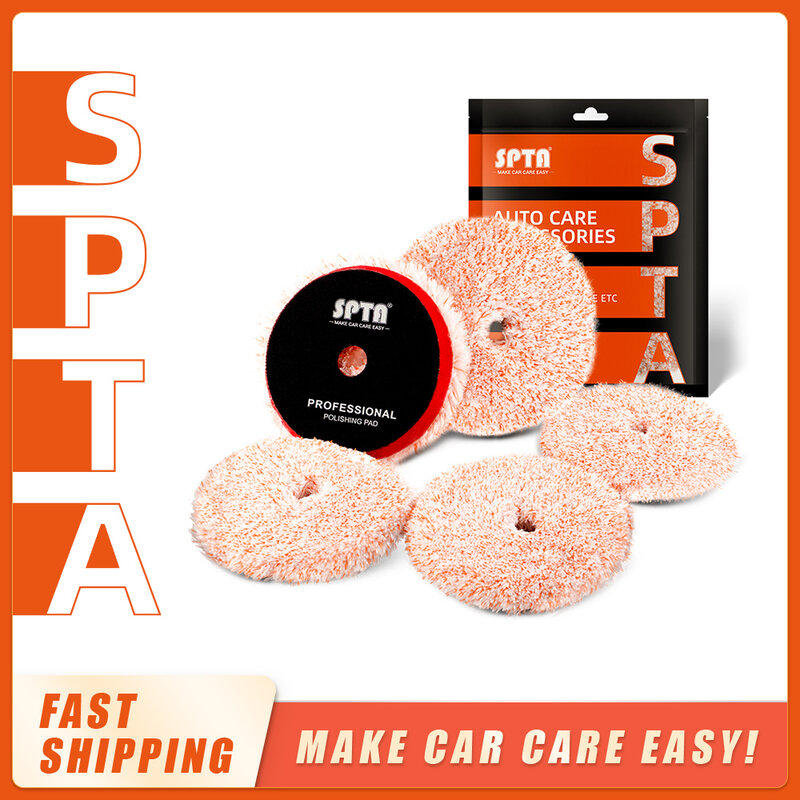 (Bulk Sales) SPTA 3"/5"/6" URO-Fiber Microfiber Pad for Compounding, Cutting, Buffing, Waxing, and Polishing For Ro/DA Polisher
