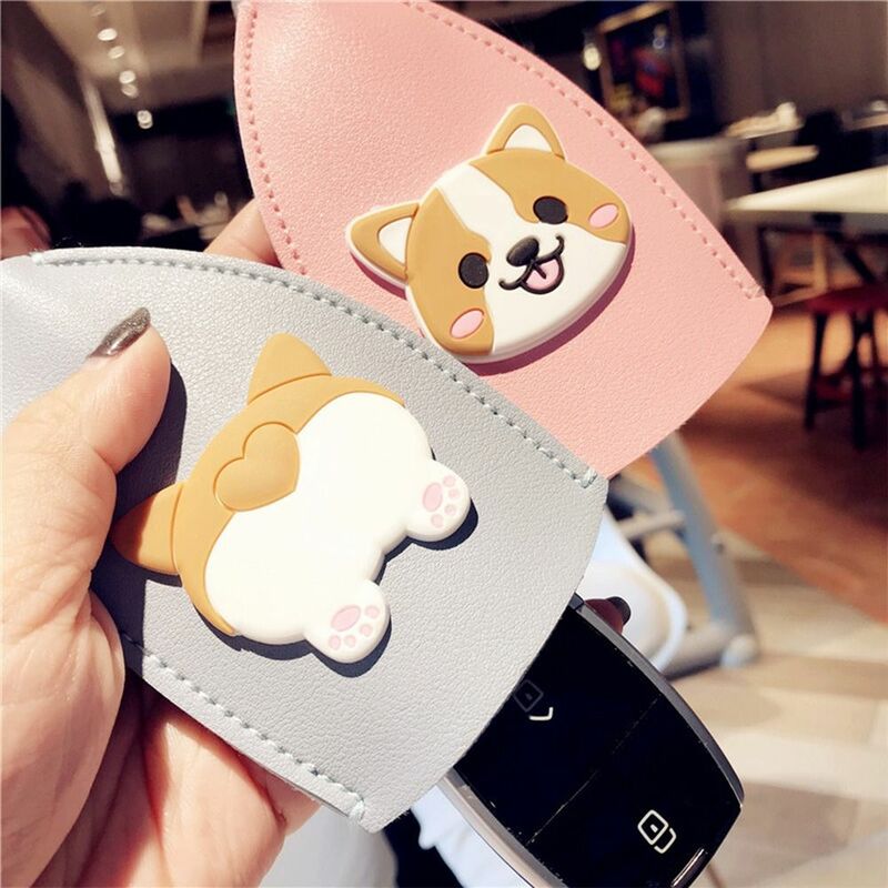 Durable Gift Cartoon Not Easy Slip Pull Out Car Key Case Pull Out Key Sleeve Pull Type Car Key Bag PU Leather
