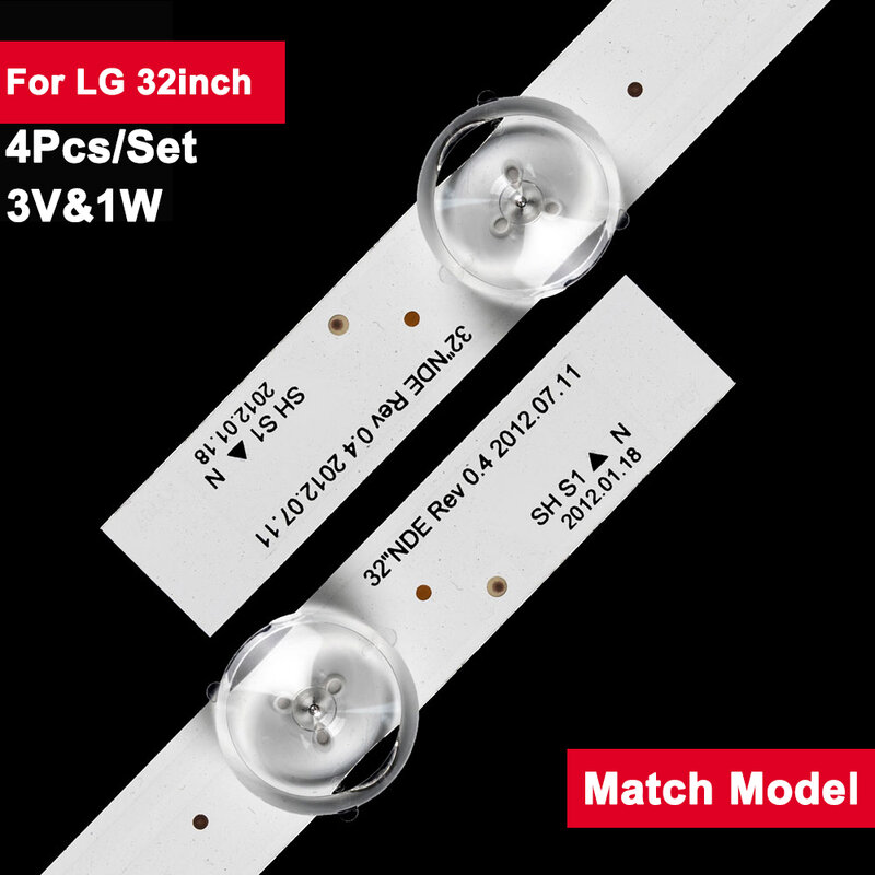 4 pcs/set 630 mm 7 lamps for LIG 32inch TV repair Innotek 32"NDE Rev0.4 4Pcs Led Bar 32LS3150 LS3159 LS3158-CA 32LS3450 32LS315H