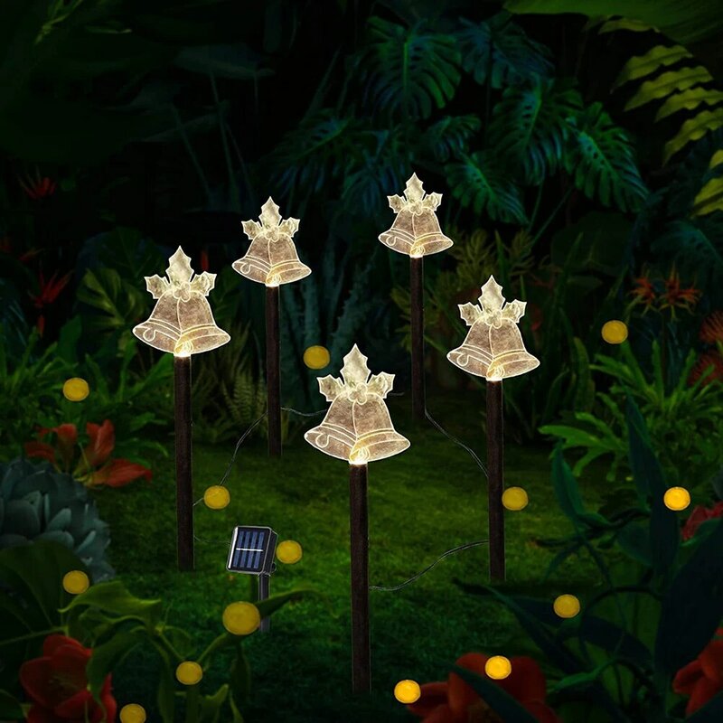 YOUZI 5 Pack 2V Outdoor Solar Lights With Solar Panels Solar Powered Garden Lights Christmas Decorations For Patio Yard Pathway