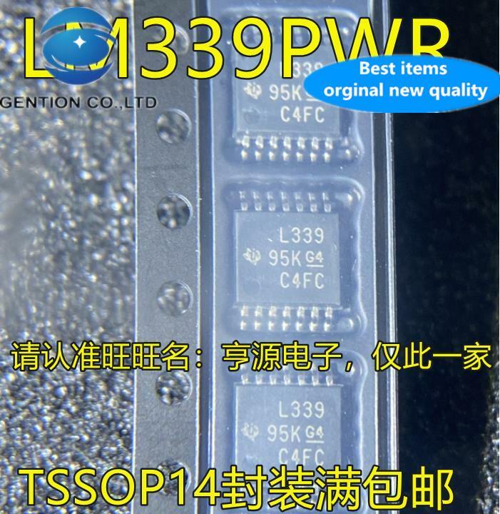 20 pces 100% original novo lm339pwr lm339pw l339 smd tssop14 chip de comparador de tensão