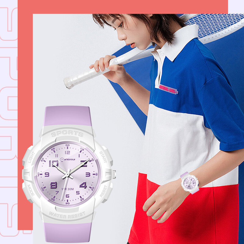 موضة العلامة التجارية للأطفال ساعة البطارية اليابانية السباحة مقاوم للماء طالب مضيئة كوارتز ساعة اليد للبنين والبنات Montre