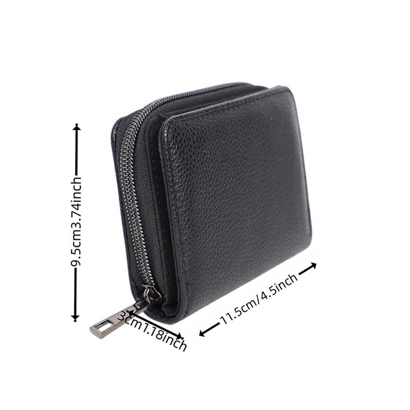 New Men PU Short Wallet With Zipper Coin Pocket Card Wallet for Male Money Clips Money Bag Solid Sample Style Purse Male Wallet