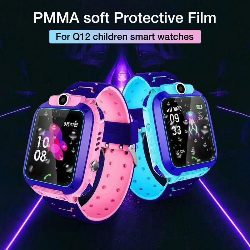 Jam tangan pintar Q12 3D, pelindung layar Film lembut melengkung untuk Q12 jam tangan pintar anak-anak Film Anti gores