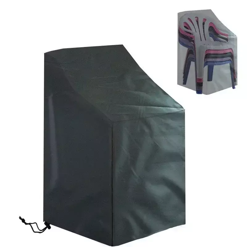 Impermeável cadeira empilhada contra poeira, saco de armazenamento, ao ar livre jardim mobiliário protetor, Dustproof Chair Organizer, alta qualidade, 1pc
