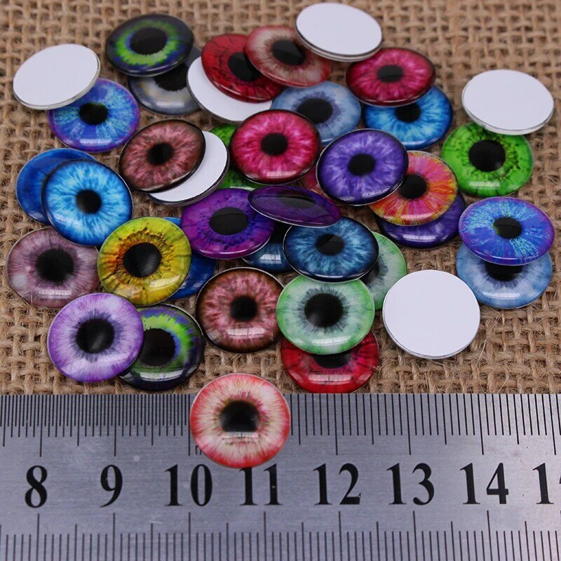 40pcs/lot 14mm Pupil Eye Pattern Thin Eye Chips Suitable for Blythe Doll DIY Making Findings & Components BT014