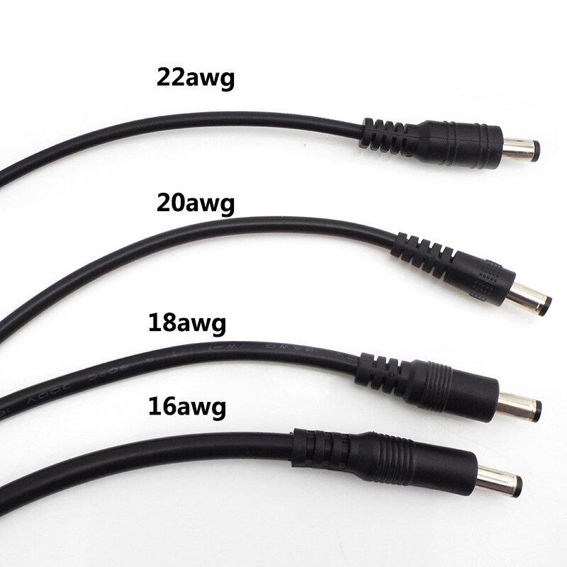 Conector de fuente de alimentación macho y hembra, Cable de cobre de 5,5x2,1mm, 2A, 5A, 7A, 10A, CC, para tira led, cámara CCTV, J17