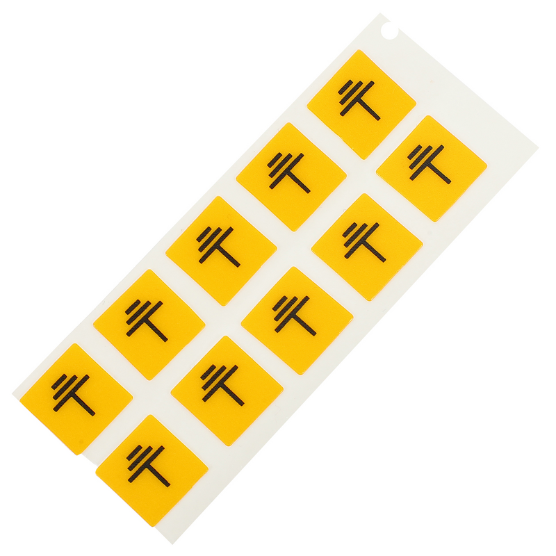 10 Pcs Applique Electrical Grounding Stickers Labels Warning Decal Machinery Safety Decals