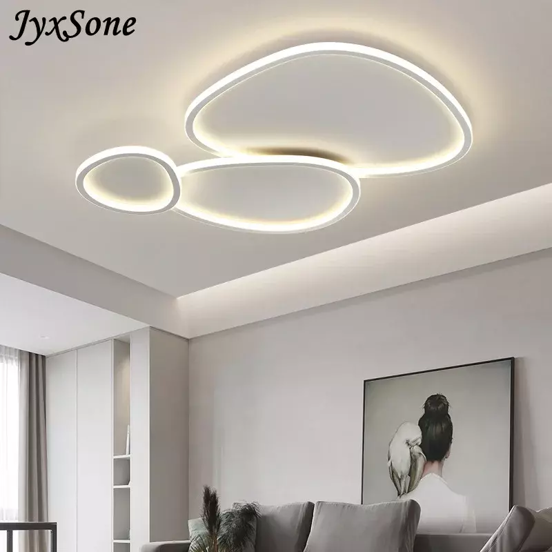 Inteligente luzes de teto LED para sala de estar decoração, lustre moderno, simples atmosférica, lâmpada da casa, criativo, Paralelepípedos, Quarto, Cozinha