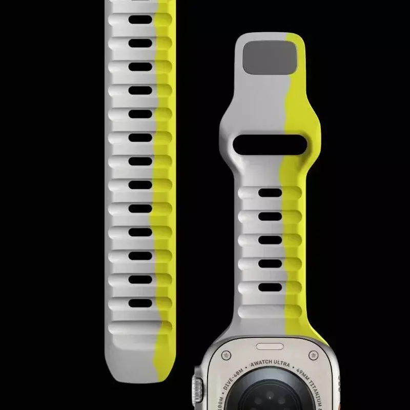 Pasek z miękkiego silikonu dla pasek do Apple Watch Ultra 2 49mm 44mm 45mm 42mm 41mm 42mm sport Watchband iwatch Serise 5 6 7 8 9 bransoletka