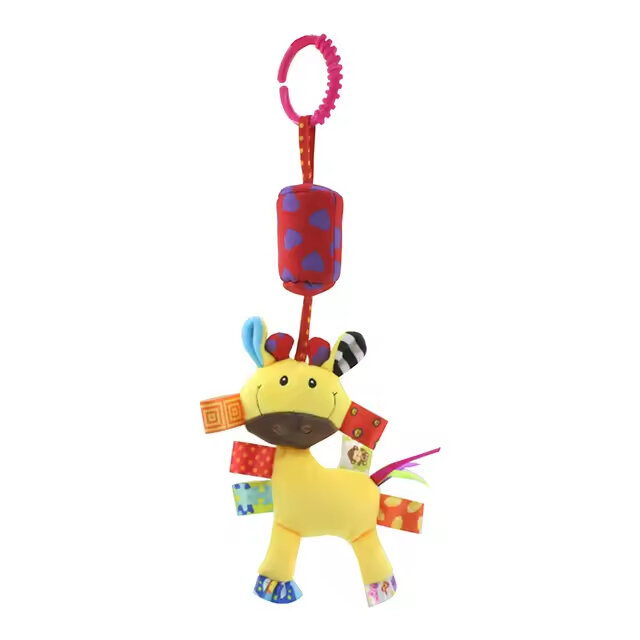 Cute baby wind chimes animal strollers pendants bed hangers chimes bell Development Handle soft aeolian bells hanging ring toys