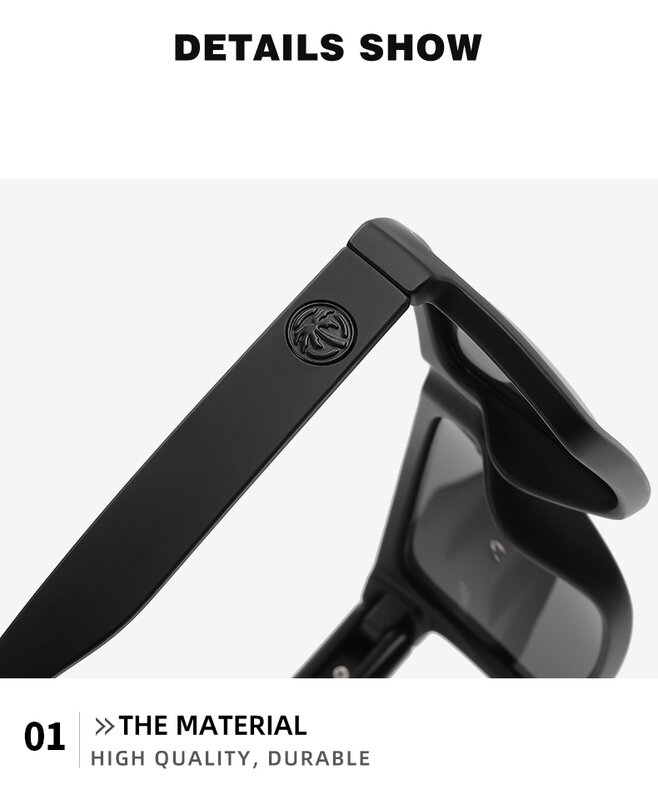 Lunettes de soleil carrées Heatwave pour hommes et femmes, lunettes de marque de luxe, lunettes de haute qualité, UV400, nouveau, 2023