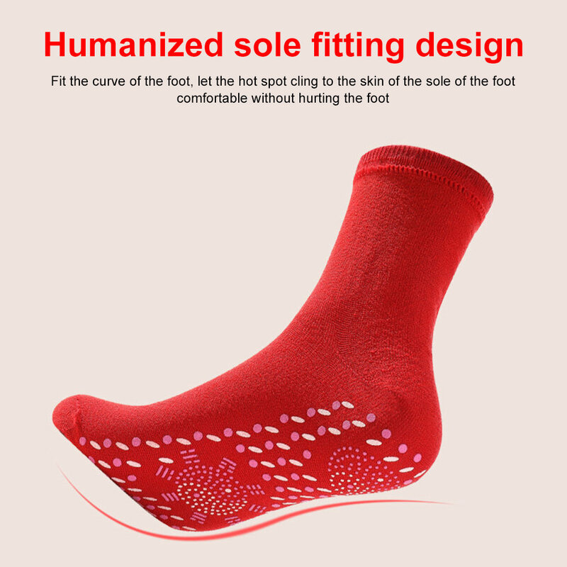 Keep Warm Socks Unisex Self-Heating Health Care Socks Tourmaline Magnetic Therapy Comfortable and Breathable Foot Massager Warm