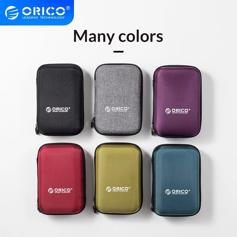 Чехол ORICO для жесткого диска 2,5 дюйма, однотонная защитная сумка, портативный чехол для жесткого диска, подходит для защиты жесткого диска