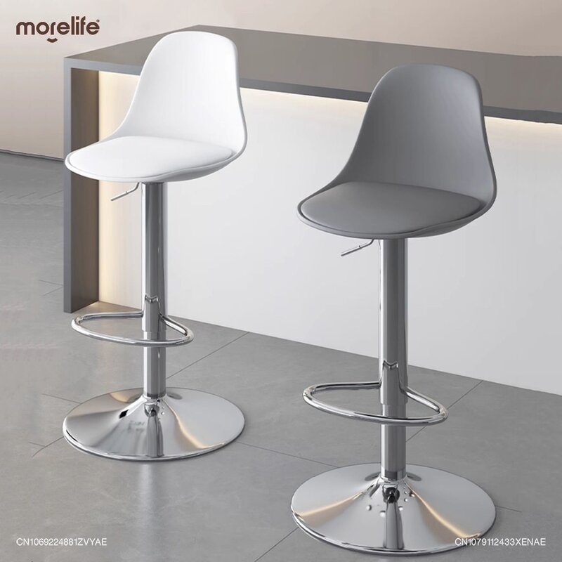 Nordic Silver Mirror Lift sedie da Bar rotanti a 360 gradi altezza regolabile 60-80cm sedia da bancone sgabello a gambe alte mobili
