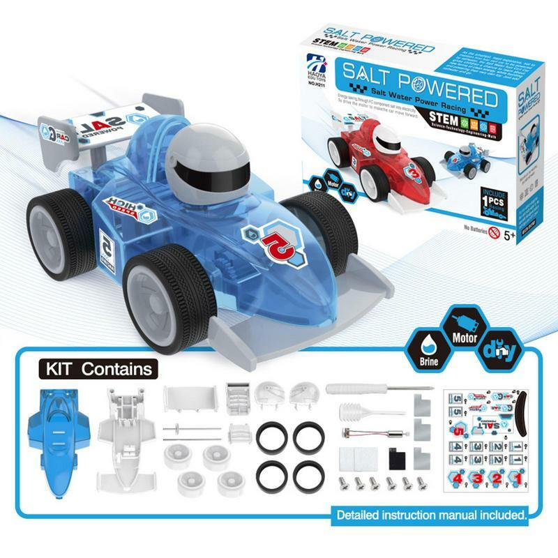 Handmade Salt Water Racing Car Toy, Tecnologia Experiência Científica, Presente de aniversário para crianças e estudantes