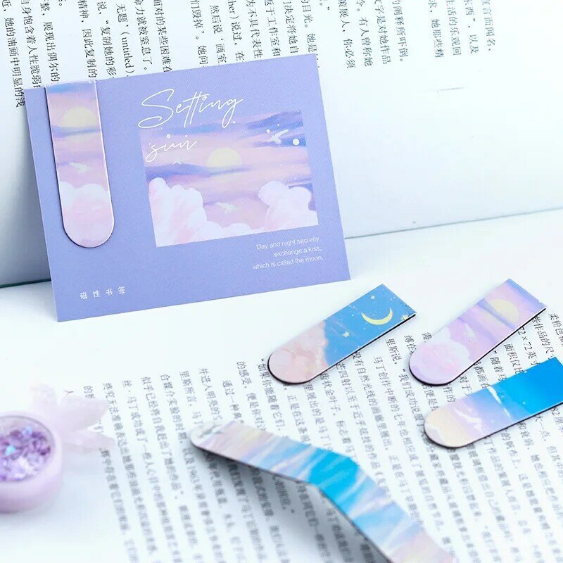 Nature Scenery Magnet Bookmark Reading Book Mark Page Clips Paper Book Markers Students Teachers Reading Stationery