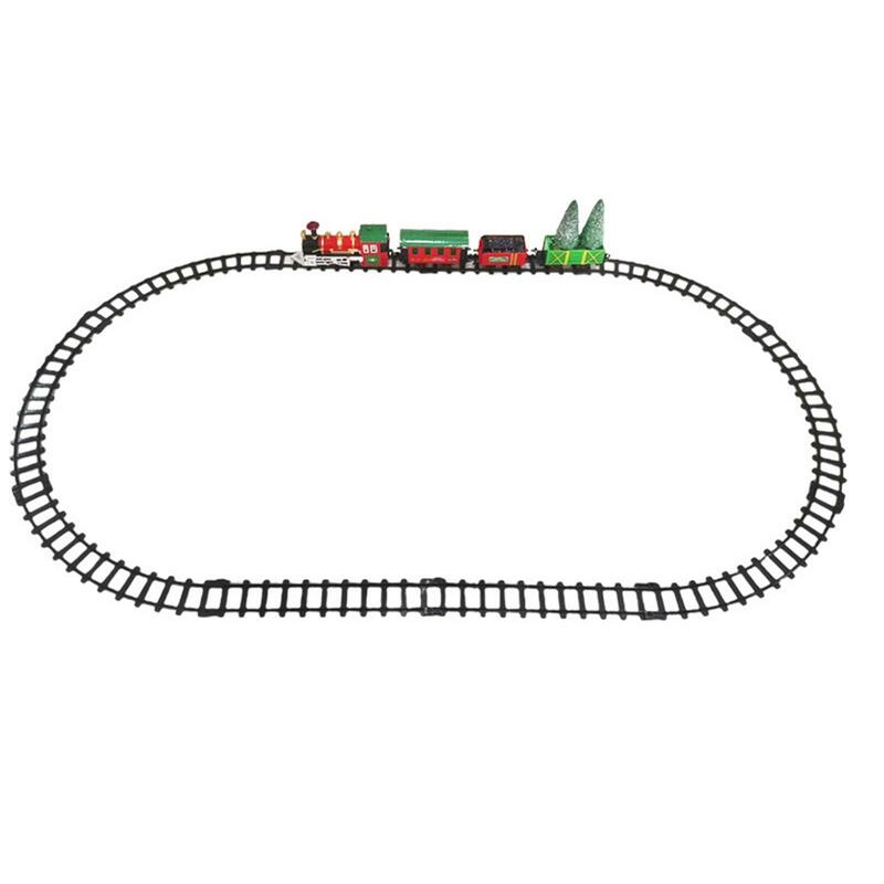 Set kereta listrik, mainan kereta api untuk anak laki-laki perempuan, mainan jalur kereta api dengan