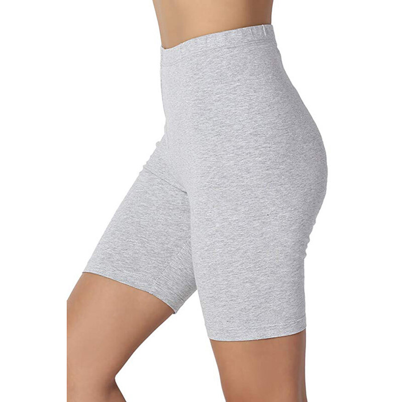 Pantalones cortos finos para mujer, Shorts informales de cintura alta, a la moda, color negro, para ciclismo, Yoga y Fitness