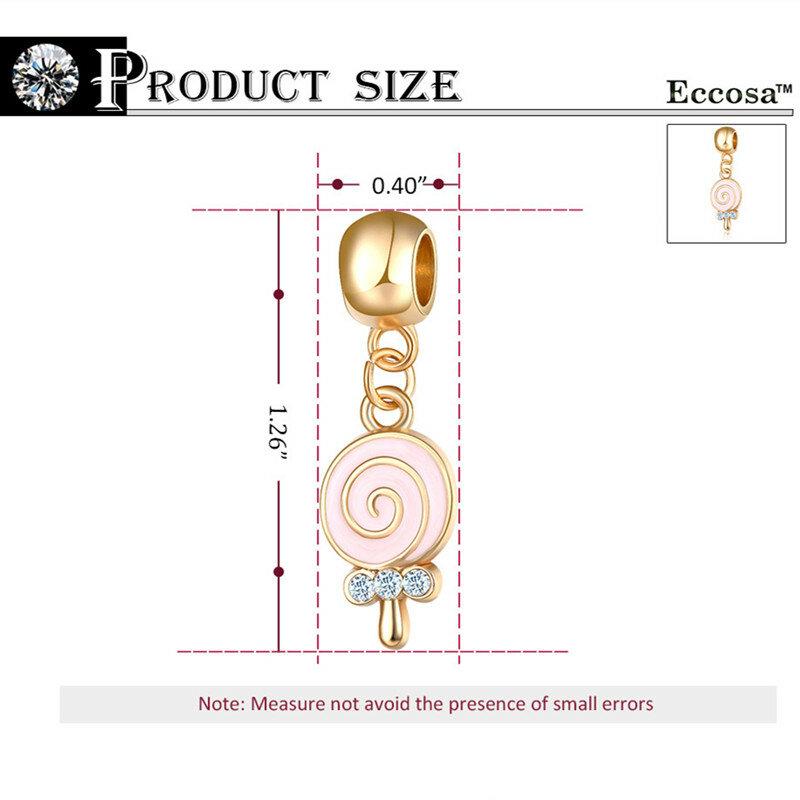 1Pcs New Cute Lollipop Pendant Suitable for Charm Bracelet Necklace Accessory Women DIY Jewelry Making Gifts ﻿