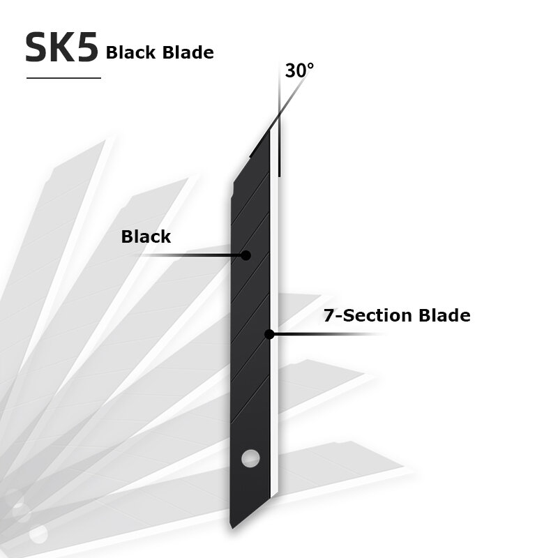 Deli pisau utilitas SK5 baja karbon ditarik kotak pemotong 30 ° kecil kerajinan alat pemotong pekerjaan tajam seni perlengkapan kantor gadget