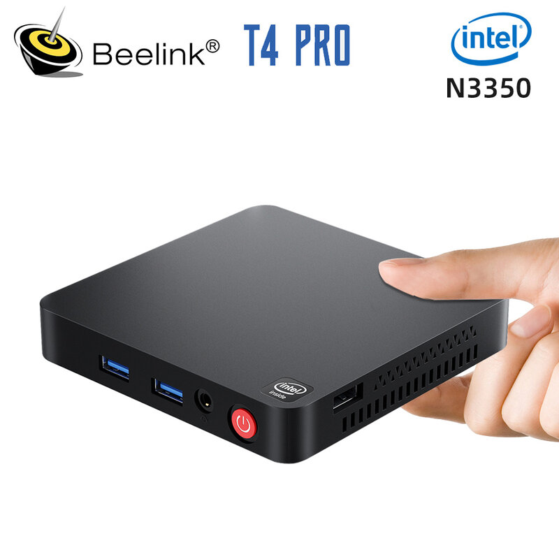Мини-компьютер Beelink T5, Intel Celeron N4020 Wifi5 BT5.0 4 Гб 64 Гб T4 Pro Intel Apollo Lake N3350 4K BT4.0 1000M AC Wifi