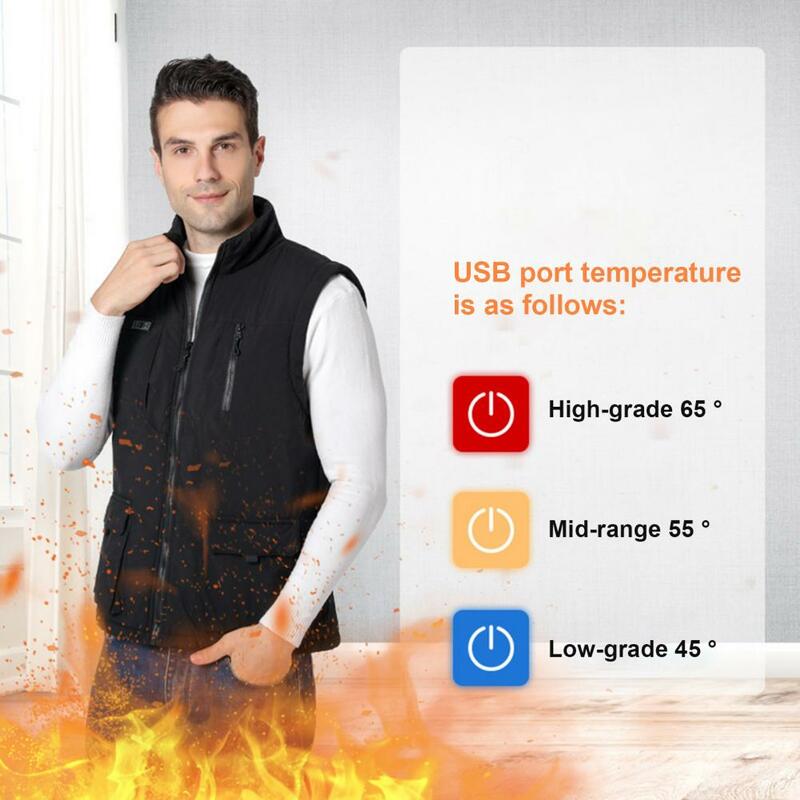 Chaleco de calefacción para hombre, 11 zonas calentadas por USB, chaleco eléctrico con calefacción, calentador corporal, chaleco de calor interior