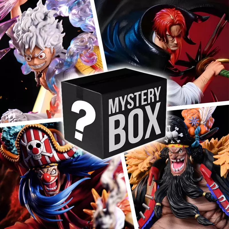 Figura de ONE PIECE de 4 emperadores, caja ciega de Anime, Shanks, Teach, Luffy, Buggy, Zoro, Lucky Box, la mejor caja sorpresa