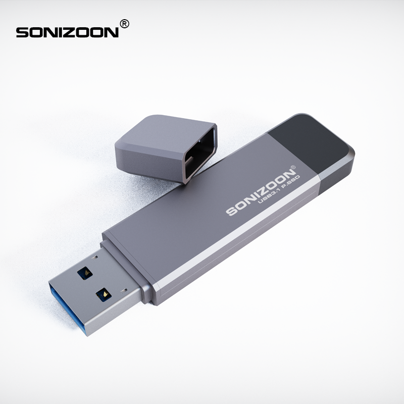 Sonizoon-ソリッドステートフラッシュドライブpssd usb3.1,128/256GB/512GB,Windowsに移動するためのソリッドステートデバイス