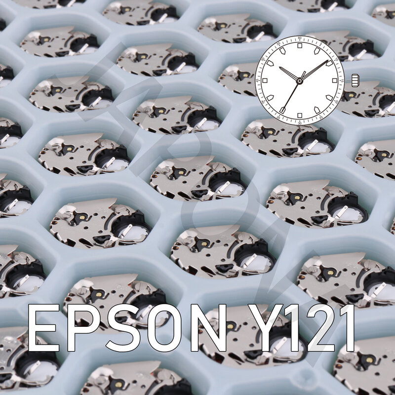 นาฬิกา Y121F1ระบบควอทซ์เคลื่อนไหวได้ Y121ระบบเอปสันพร้อมก้านนาฬิกาอุปกรณ์เสริม s.epson Corp NO Jewels Type S 3 Hands