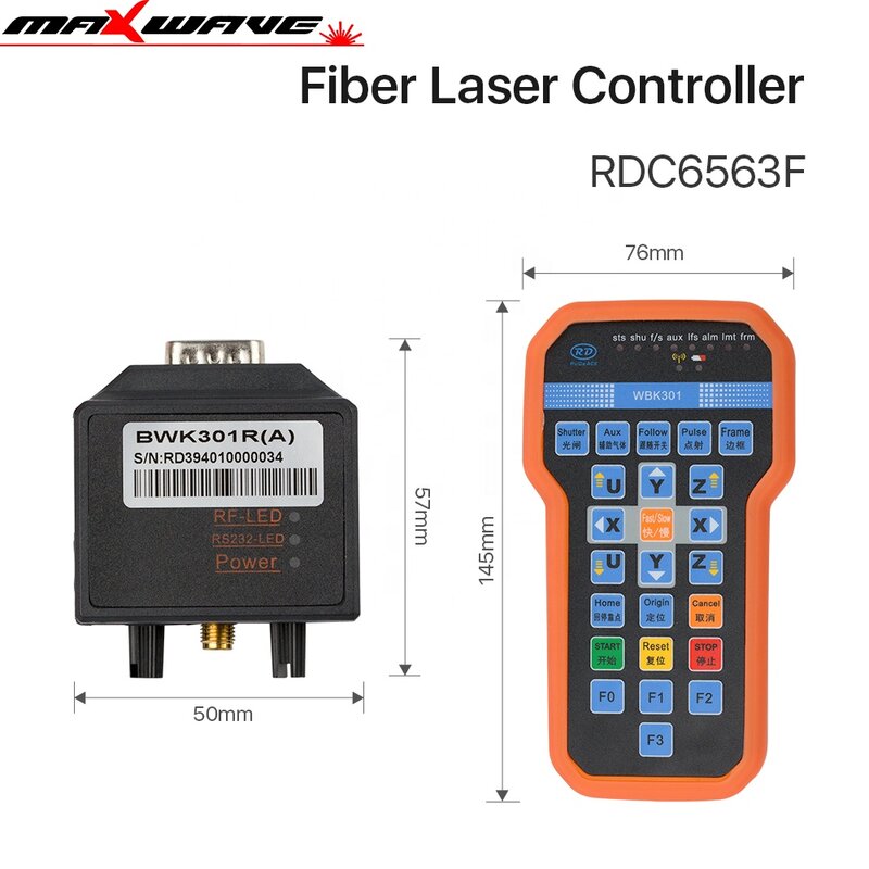 Pannello di controllo del sistema di controllo della macchina da taglio Laser a fibra originale Ruida RDC6563F BM138