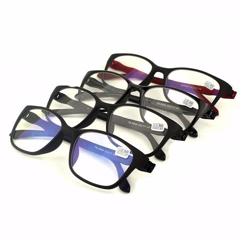 نظارات القراءة الرجالية عالية الدقة نظارات طويلة النظر حماية العين نظارات الكمبيوتر + 1.0 إلى + 4.0 نظارات الرجال Gafas الضوء الأزرق