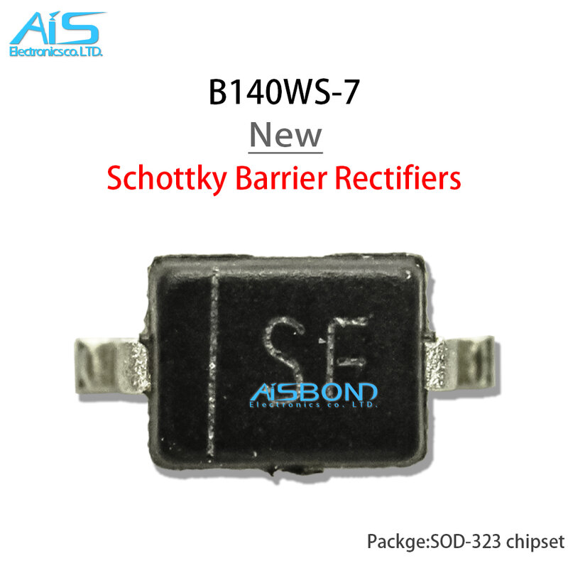 100Pcs/lot New B140WS-7 SOD323 Marking SF 40V 1A Rectifier Diode Schottky 2-Pin