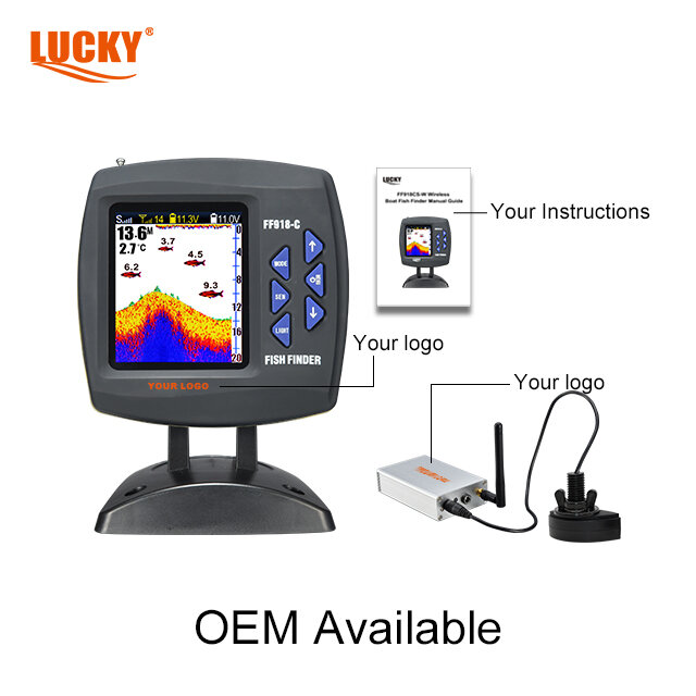 LUCKY FF918C-WL Spear Series ,wireless Transducer ,fish Finder Sonar For Fly Fishing