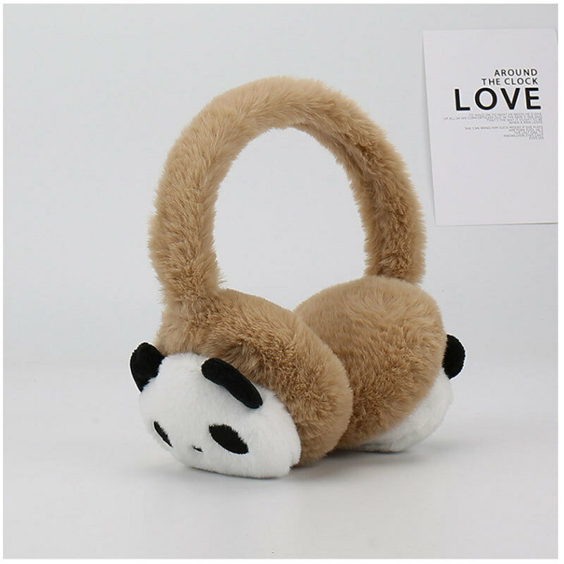 New Year Gift Cartoon Children's Plush Fluffy Earmuffs Students Winter Warm Cute Panda Ear Bags Boys and Girls Accessories