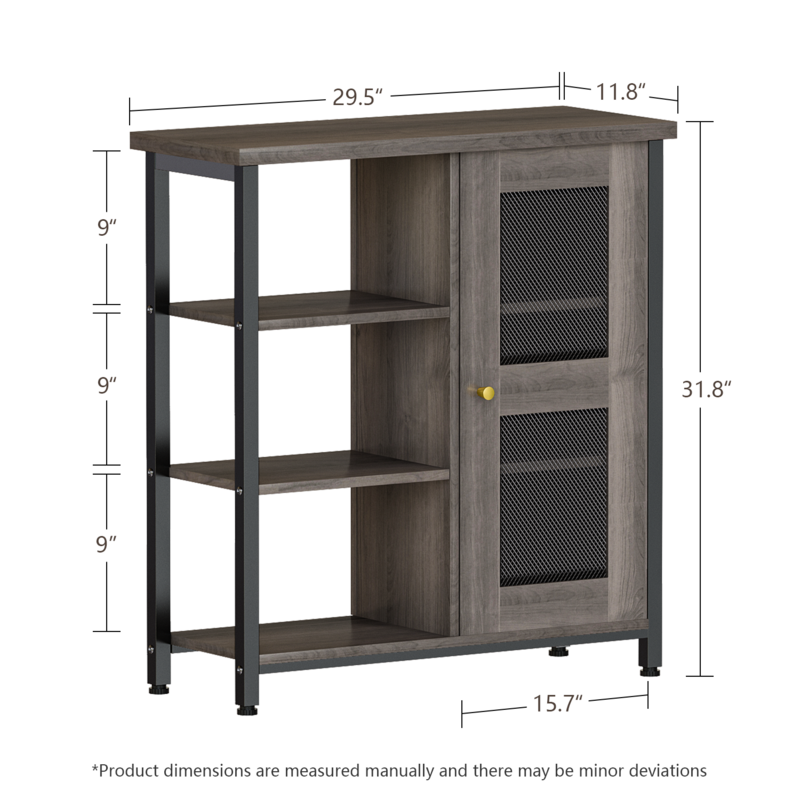 Versatility-armario con 6 estantes, aparador de pie libre, armario de entrada, estantería lateral para sala de estar