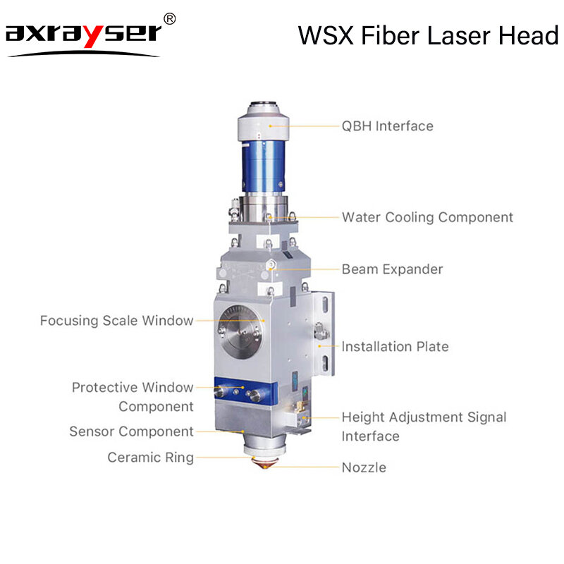WSX cabezal de corte láser Manual, KC15A, FL150, CL100, potencia Original de 2kW para máquina de metales de fibra, CNC, piezas potentes