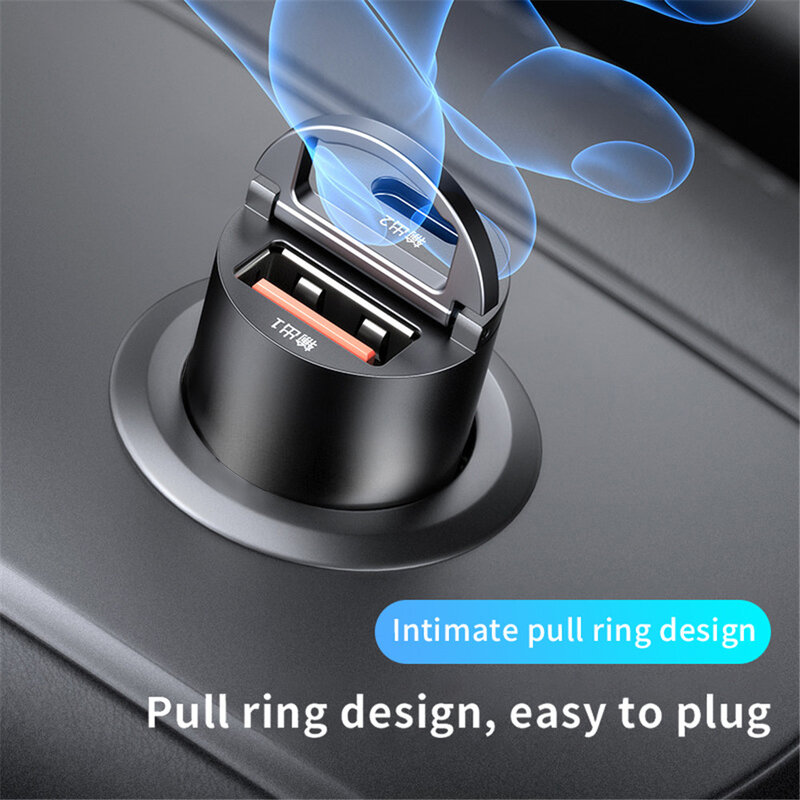 200W Mini ładowarka samochodowa lżejsze szybkie ładowanie dla iPhone QC3.0 PD USB typu C ładowarka samochodowa do Xiaomi Samsung Huawei iPhone