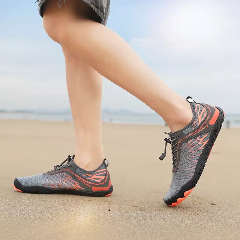 Sapatilhas de água masculinas para praia, sapatos de água respiráveis, par de sandálias fitness, interferência de velocidade, sapatos de água ao ar livre, 36-46