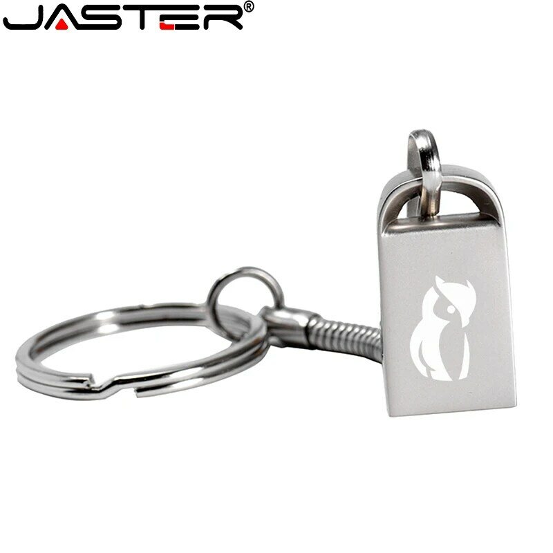 JASTER New Metal Mini USB 2.0 GB U Disco Flash Drive 64 32GB Pen Drives16GB 8GB Presentes Corrente Chave Memory Stick 4GB LOGOTIPO Personalizado Gratuitamente