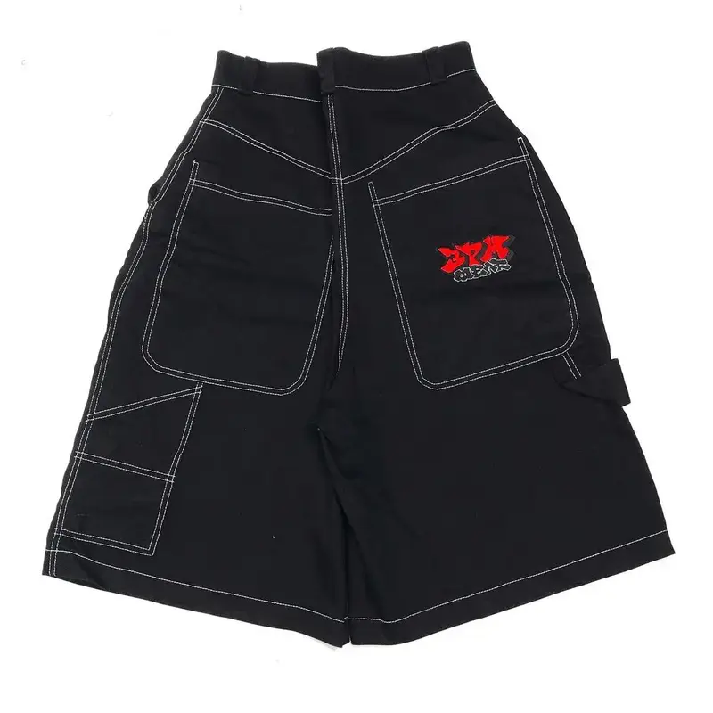Rock Gym Men's Shorts 3PM Letter Printed Loose Summer Fashion Casual Y2k Denim Shorts Punk Long Women's Pants