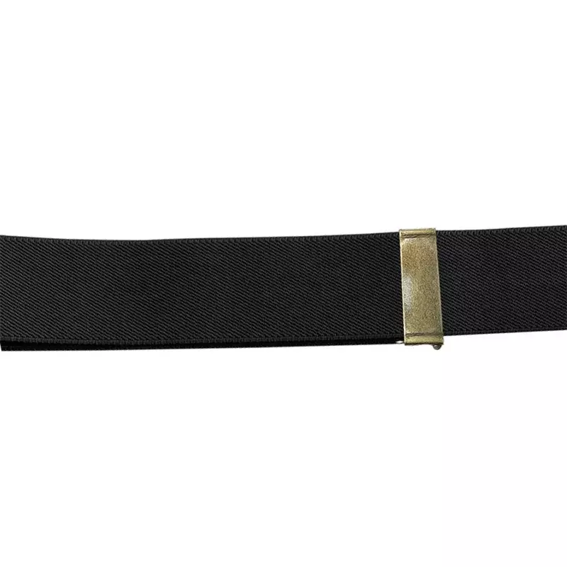 Tirantes Vintage para hombre, 3,5 cm de ancho, x-black, 4 Clips de gancho de bronce, alta resistencia, elásticos ajustables para pantalones