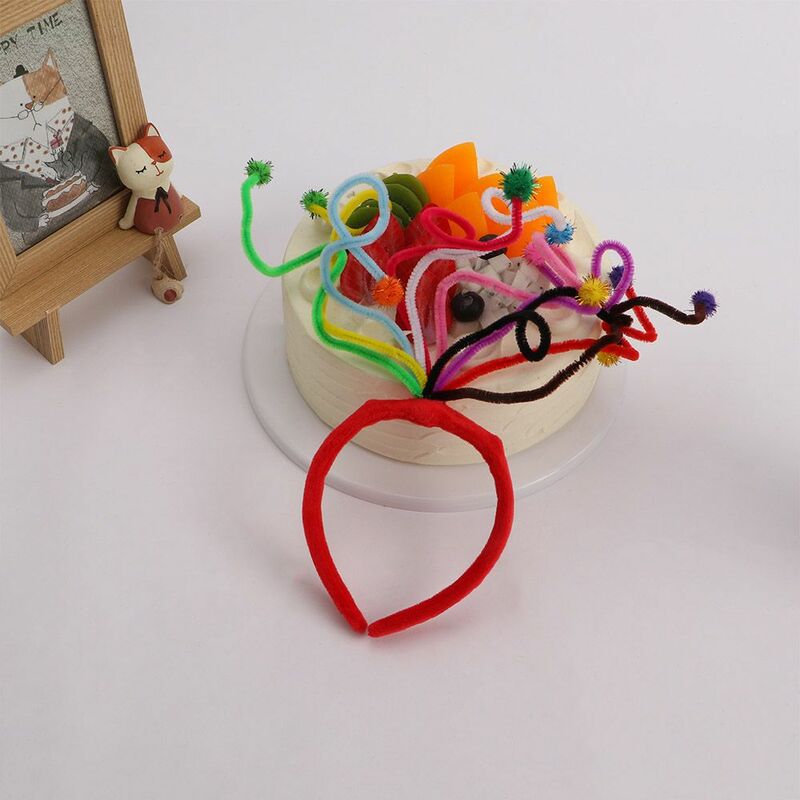 Gift Cute Birthday For Women Concave Shape Atmosphere Photo Props Hairbands Headband Spring Ball Hair Hoop