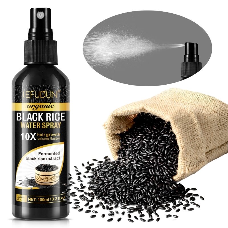 O óleo essencial do cuidado cabelo, água preta do arroz, divisão nutre, raizes do cabelo, melhora a bifurcação, perda do Antihair