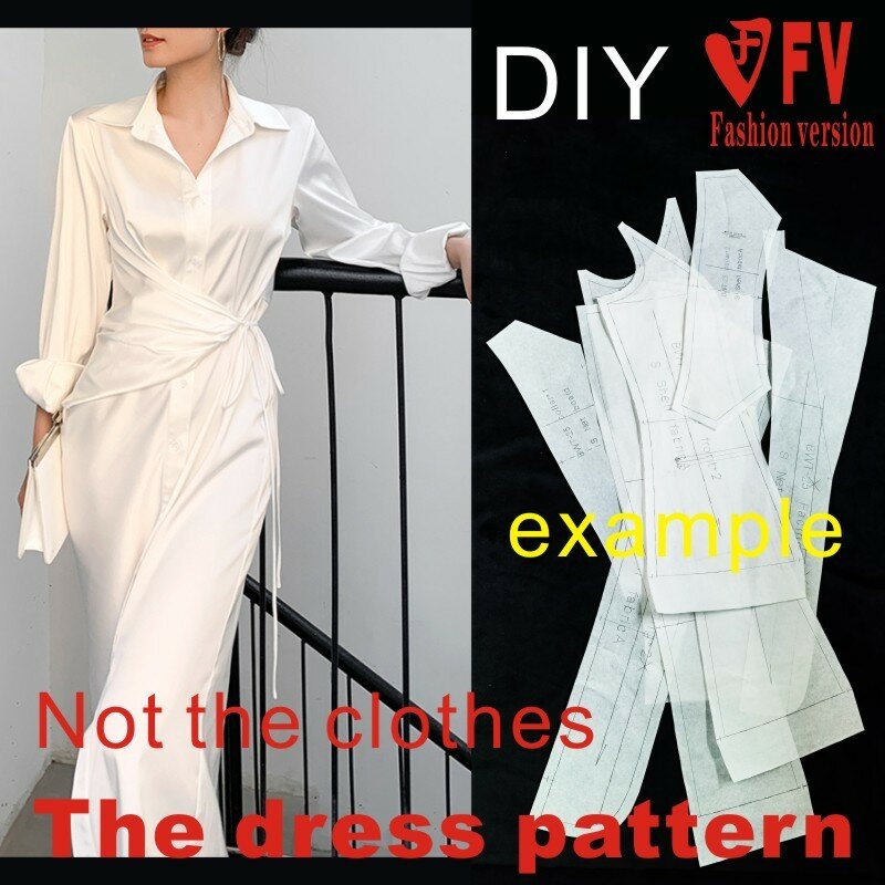 드레스 패턴 여성 의류 디자인 느낌 슬림 스커트 의류 바느질 패턴 1:1 실제 패턴 BLQ-626